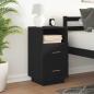 Preview: Nachttisch mit 2 Schubladen Schwarz 36x36x68 cm
