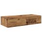 Preview: Wandregal mit Schubladen Altholz-Optik 80x33x17cm Holzwerkstoff