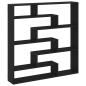 Preview: Würfelregal 7 Fächer Schwarz Holzwerkstoff