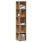 Preview: ARDEBO.de - Eckregal Artisan-Eiche 33x33x165 cm Holzwerkstoff