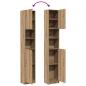 Preview: Badschrank Artisan-Eiche 32x25,5x190 cm Holzwerkstoff