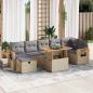 Preview: ARDEBO.de - 5-tlg. Garten-Sofagarnitur mit Kissen Beige Poly Rattan