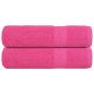 Preview: ARDEBO.de - Badetücher 2 Stk. Rosa 100x150 cm 360 g/m² 100% Baumwolle