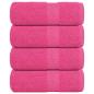 Preview: ARDEBO.de - Gästetücher 4 Stk. Rosa 30x50 cm 360 g/m² 100% Baumwolle