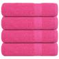 Preview: ARDEBO.de - Duschtücher 4 Stk. Rosa 70x140 cm 360 g/m² 100% Baumwolle