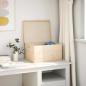 Preview: Holzkiste mit Deckel und Griffen 40x30x23 cm Massivholz Kiefer