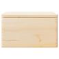 Preview: Holzkiste mit Deckel und Griffen 40x30x23 cm Massivholz Kiefer