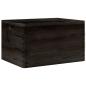 Preview: Holzkiste mit Griffen Schwarz 40x30x23 cm Massivholz Kiefer