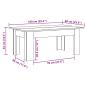 Preview: Couchtisch Artisan-Eiche 100x60x42 cm Holzwerkstoff