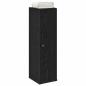 Preview: ARDEBO.de - Badezimmerschrank mit Rollenhalter Schwarz 20,5x22x72 cm