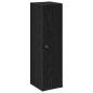 Preview: Badezimmerschrank mit Rollenhalter Schwarz 20,5x22x72 cm