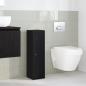 Preview: Badezimmerschrank mit Rollenhalter Schwarz 20,5x22x72 cm