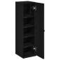 Preview: Badezimmerschrank mit Rollenhalter Schwarz 20,5x22x72 cm