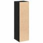 Preview: Badezimmerschrank mit Rollenhalter Schwarz 20,5x22x72 cm
