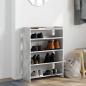 Preview: Schuhregal Betongrau 80x25x61,5 cm Holzwerkstoff