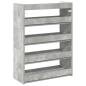 Preview: Schuhregal Betongrau 80x25x61,5 cm Holzwerkstoff