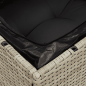 Preview: 11-tlg. Garten-Sofagarnitur mit Kissen Hellgrau Poly Rattan