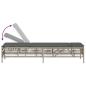 Preview: Sonnenliegen 2 Stk. mit Tisch Hellgrau Poly Rattan