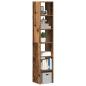 Preview: ARDEBO.de - Bücherregale 2 Stk. Stapelbar Altholz-Optik 30x30x80 cm