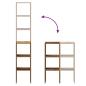 Preview: Bücherregale 2 Stk. Stapelbar Altholz-Optik 30x30x80 cm