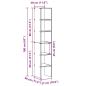 Preview: Bücherregale 2 Stk. Stapelbar Altholz-Optik 30x30x80 cm