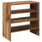 Preview: Schuhregale 2 Stk. Stapelbar Altholz-Optik 60x30x30,5 cm
