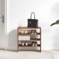 Preview: Schuhregale 2 Stk. Stapelbar Altholz-Optik 60x30x30,5 cm