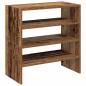 Preview: Schuhregale 2 Stk. Stapelbar Altholz-Optik 60x30x30,5 cm