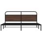 Preview: Metallbett ohne Matratze Braun Eichen-Optik 180x200 cm