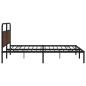 Preview: Metallbett ohne Matratze Braun Eichen-Optik 180x200 cm