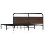 Preview: Metallbett ohne Matratze Braun Eichen-Optik 180x200 cm