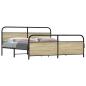 Preview: ARDEBO.de - Metallbett ohne Matratze Sonoma-Eiche 193x203 cm