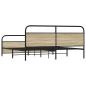 Preview: Metallbett ohne Matratze Sonoma-Eiche 193x203 cm