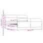 Preview: Metallbett ohne Matratze Sonoma-Eiche 193x203 cm