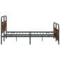 Preview: Metallbett ohne Matratze Räuchereiche 200x200 cm