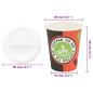 Preview: Pappbecher mit Deckeln 1000 Stk. 8oz 240ml
