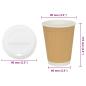 Preview: Pappbecher mit Deckeln 1000 Stk. 12oz 300ml