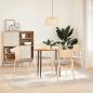 Preview: Tischplatte Hellbraun 80x40x2 cm Massivholz Eiche Oval