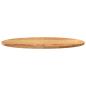 Preview: Tischplatte Hellbraun 80x40x2 cm Massivholz Eiche Oval