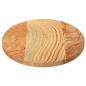Preview: Tischplatte Hellbraun 80x40x2 cm Massivholz Eiche Oval