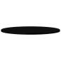 Preview: Tischplatte Dunkelbraun 80x40x2 cm Massivholz Eiche Oval