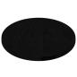 Preview: Tischplatte Dunkelbraun 80x40x2 cm Massivholz Eiche Oval