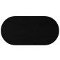 Preview: Tischplatte Dunkelbraun 120x60x2 cm Massivholz Eiche Oval
