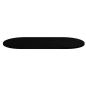 Preview: Tischplatte Dunkelbraun 120x60x2 cm Massivholz Eiche Oval