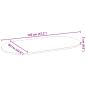 Preview: Tischplatte Dunkelbraun 120x60x2 cm Massivholz Eiche Oval