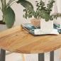 Preview: ARDEBO.de - Tischplatte Hellbraun 100x50x2 cm Massivholz Eiche Oval