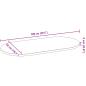 Preview: Tischplatte Hellbraun 100x50x2 cm Massivholz Eiche Oval