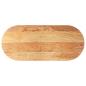 Preview: Tischplatte Hellbraun 140x60x2 cm Massivholz Eiche Oval