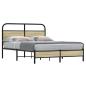 Preview: ARDEBO.de - Bettgestell ohne Matratze 135x190 cm Sonoma-Eiche Holzwerkstoff