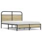 Preview: Bettgestell ohne Matratze 135x190 cm Sonoma-Eiche Holzwerkstoff